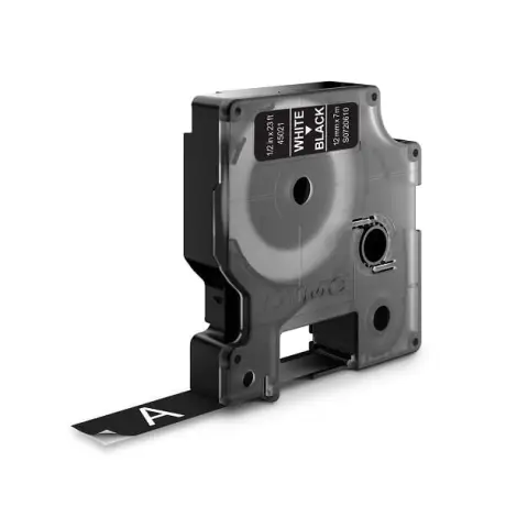 Dymo taśma do drukarek etykiet, D1 45021 biały/czarny 7m/12mm